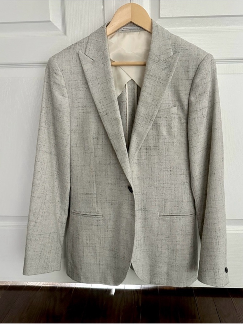 Reiss Light Gray Textured Men's Blazer